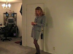 Crossdresser pantyhose tease