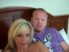 Grosse titten, Blondine, Kehlenfick, Schwanz, Milf, Swingers
