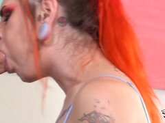 Anaal, Kont, Bruinharig, Sperma shot, Spijkerbroeken, Roodharige vrouw, Billekoek, Tieten likken