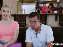 Amerikanisch, Grosser schwanz, Blondine, Blasen, Hundestellung, Küche, Realität, Titten