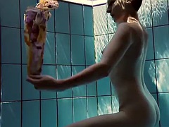 Playa, Morena, Lesbiana, Piscina, Ruso, Adolescente, Tetas, Bajo el agua