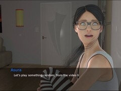 18, アジア人, カップル, はじめて, 彼女, オマンコ, 義母, ストッキング