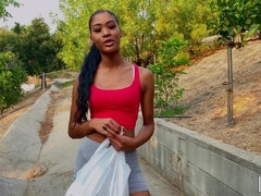 Pijpbeurt, Hondjeshouding, Zwart, Handbeurt, Interraciaal, Masturbatie, Gezichtspunt, Tiener