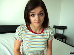 Sucer une bite, Brunette brune, Éjaculer dans la bouche, Doigter, Hard, Argent, Pov, Chatte