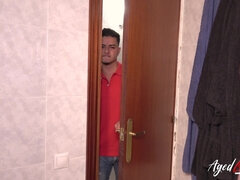 ぽっちゃり, ぽちゃ, デブ, 熟年, お仕置き, オマンコ, シャワー, オッパイの