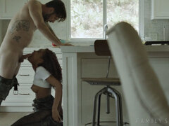 Culo, Negro, Corridas faciales, Tacones, Cocina, Lamidas, Pantaletas, Coño