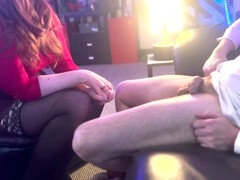 Amerikanisch, Kondom, Handjob, Absätze, Masturbation, Milf, Mutti, Stiefmutter