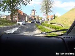 フェラチオ, イく瞬間, オランダ人, Hd, 公共, 三人, オッパイの