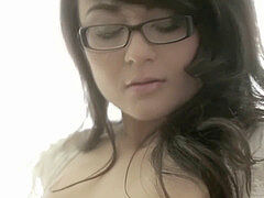 Азиатки, Брюнетки, Очки, Обнаженные, Соло, Молоденькие