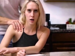 Rubia, Papá, Corridas faciales, Peludo, Adolescente, Tetas