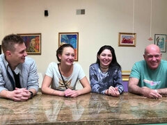 素人, 舞台裏, フェラチオ, 茶髪の, ディルド, 下着, ナイロン, ガリガリ