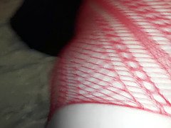 Trampy mommy getting banged hard in bodystocking by son-in-law