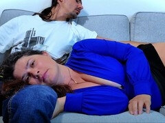 Stel, Diep in de keel, Handbeurt, Huisgemaakt, Rijpe lesbienne, Moeder, Stiefmoeder, Taboe