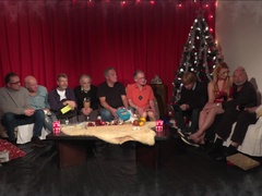 ベッドルーム, デカパイ, ビキニ, フェラチオ, 茶髪の, チン, なめる, ストッキング