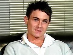 British twink jerks and cums solo on cam