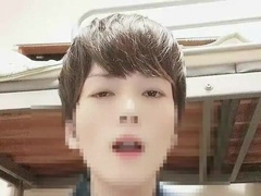 浴衣イケメン日本人のエアディープキス!よだれ垂らして痙攣絶頂!049