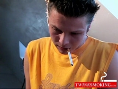 Stone having a blast puffing away with his massive dick