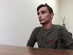 Young brunette guy fucked bareback in the ass