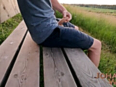 Exhib twink, public cumshot, gay johann wood