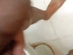 Solo masturbating video alone in washroom gay masturbation