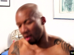 Torn ebony cub tears up latinos rump