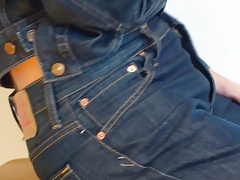 Sexy boy masturbating in Levi's 516 jeans