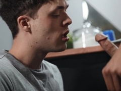 Twink feels entire cock in the tiny ass for full anal romance