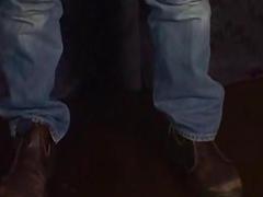 Sexy hunk teases with a foot show