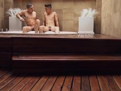 Thiago Has A Nice Fuck With Matias In The Jacuzzi Until He Makes The Top Release His Big Load