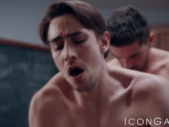 Student Andy Taylor rimmed before hot 3way with professor