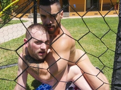Arad Winwin and Aiden Hart engage in a wild soccer fuck