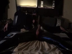 Twink's Kinky Latex Self-Bondage Session with a Sex Toy 2