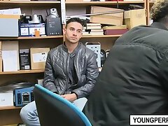 Young perp given a lesson by LP officer