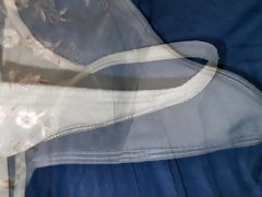 Take Wife's Dirty Mesh Thong from Washing - Panty Cleaning