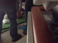 Condom-free three-Way: Young Wolf Takes It Humid from Father and Sonny