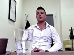 Fucking on a table with a good-looking stud