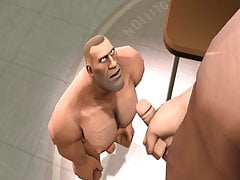 Tf2 Soldier swallowing a Heavy load (No Sound)