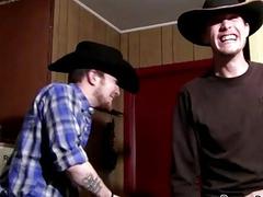 Kinky cowboys play with their piss