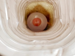 My favourite artificial slit got creampied by my man rod.