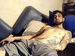 Gay cumshot, tats, gay sexy stud