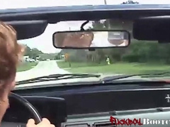 Young gays blow each other before pounding in nature