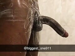 big black cock taking a bath