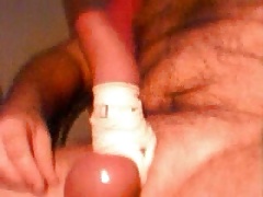 taped fat pumped cock