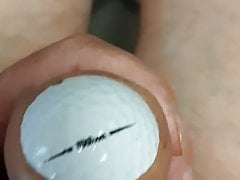 foreskin stretch with golf ball