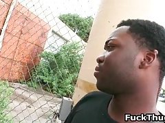 Ghetto thug blows gay cock like a pro
