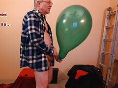 87) Cum on Giant Red Balloon -- Cont from Vid 86 -- Balloonbanger
