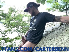 Runner Nutting On Hike