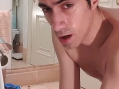 Submissive twink submits to intense gay BDSM bondage and slave training