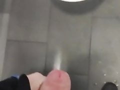 Public restroom wank