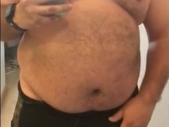 Fat Bear Stroking His Big Cock 9